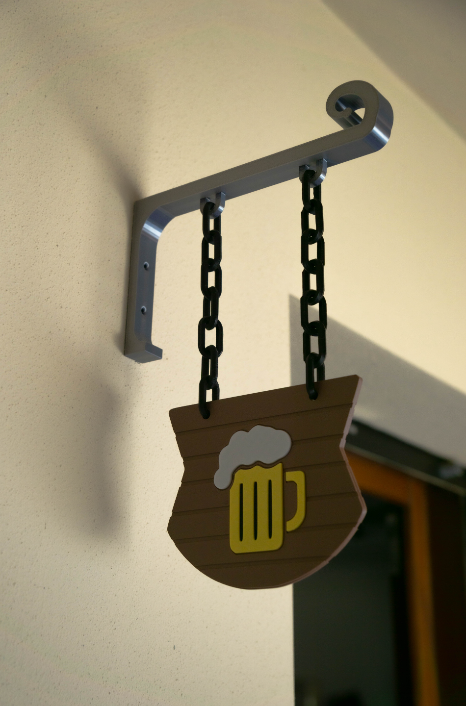 Hanging Tavern Sign with Beer Mug Design