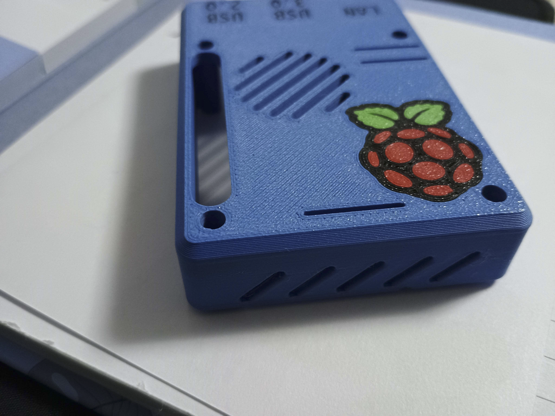 Raspberry Pi 5 case with screws and heat inserts