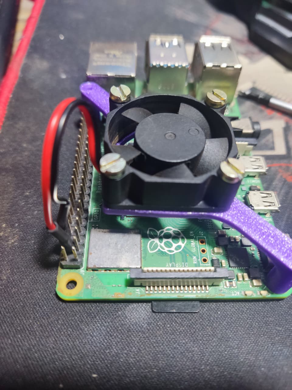 Suporte cooler raspberrry pi