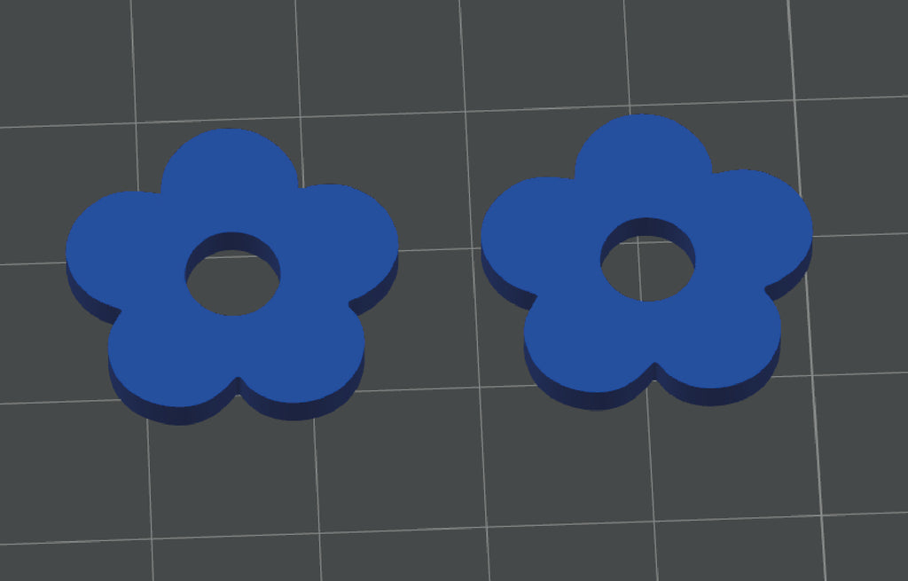 Flower hanger earring