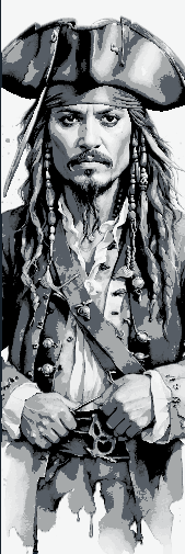 Set of Bookmarks - Pirates of the Caribbean - Sparrow, Turner and Barbossa Portrait Views