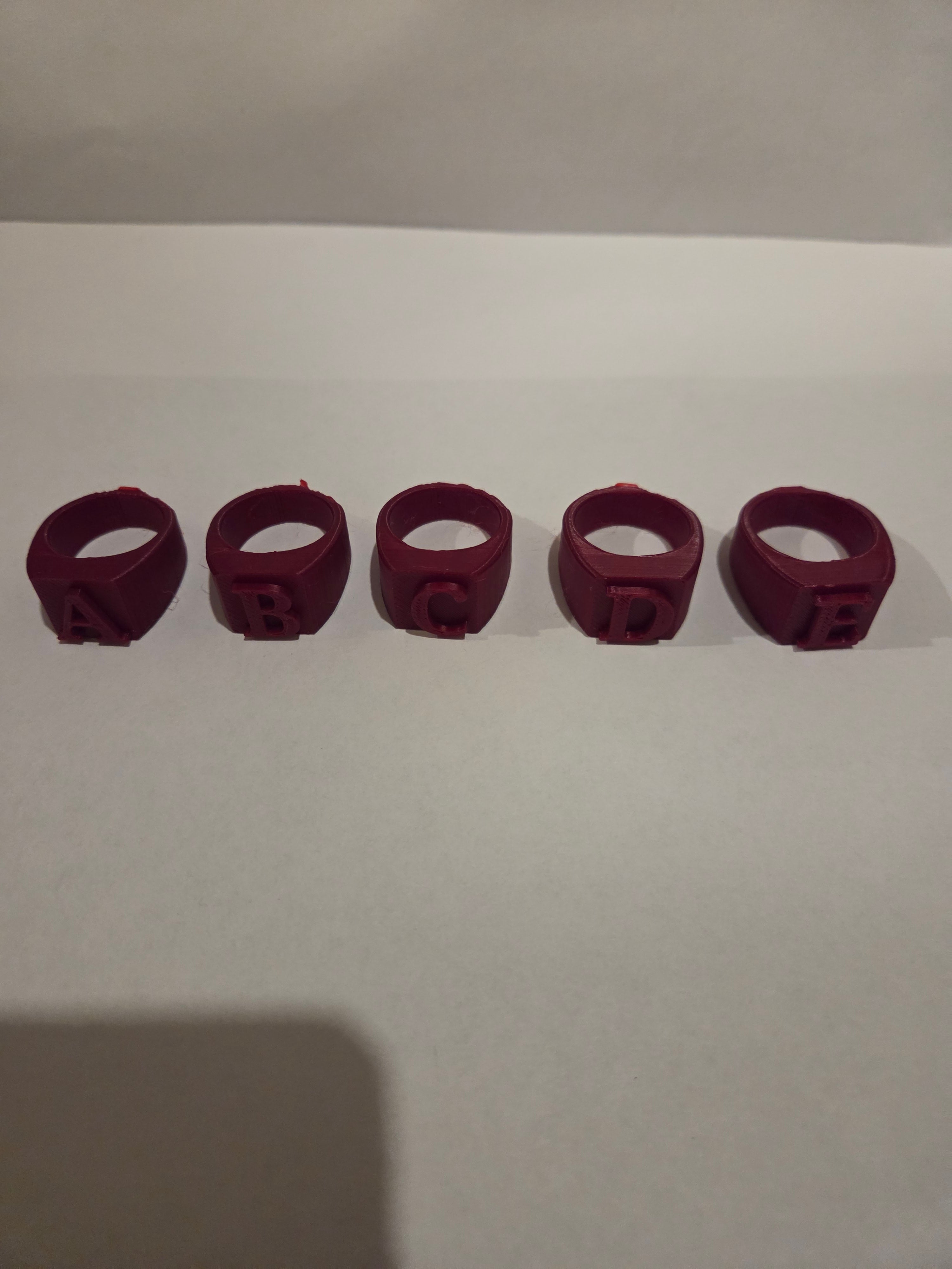 letter rings