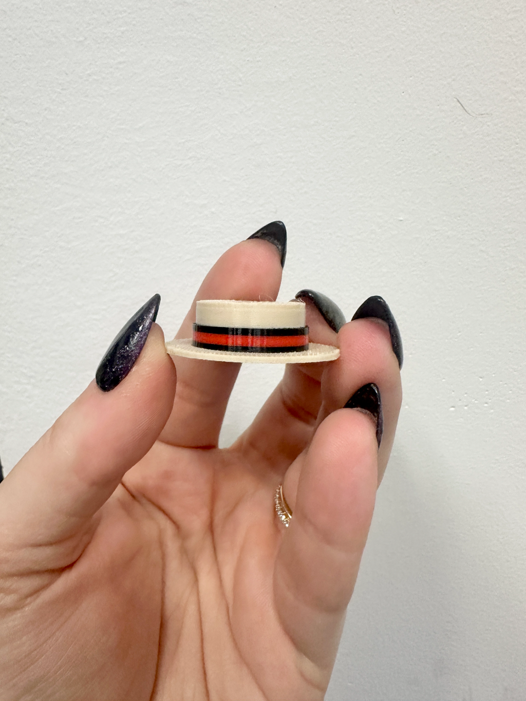 Tiny Boater Hat for Broken Prints