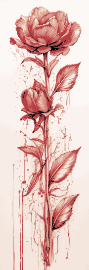 Red Roses - Almost as if Drawn by Blood - Set of 3 Bookmarks