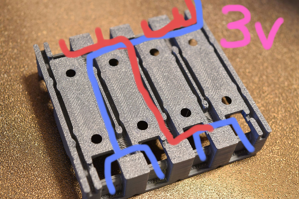 AA Battery holders with free wiring