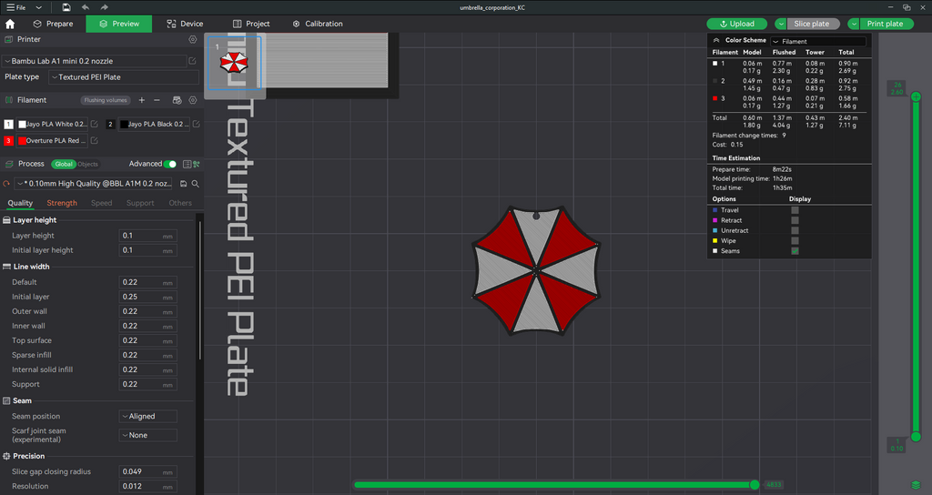 Resident Evil - Umbrella Corporation keychain
