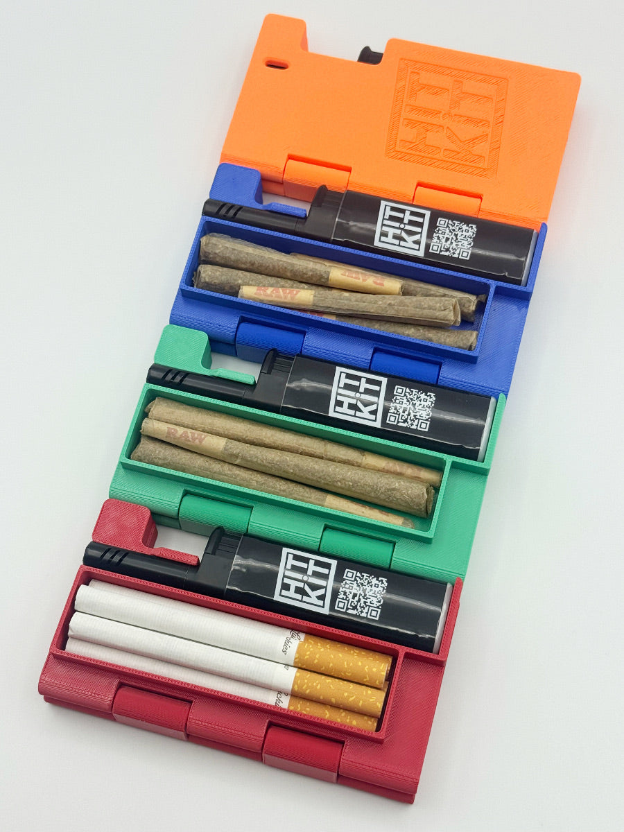 Flamethrower- a clamshell smokes + lighter case
