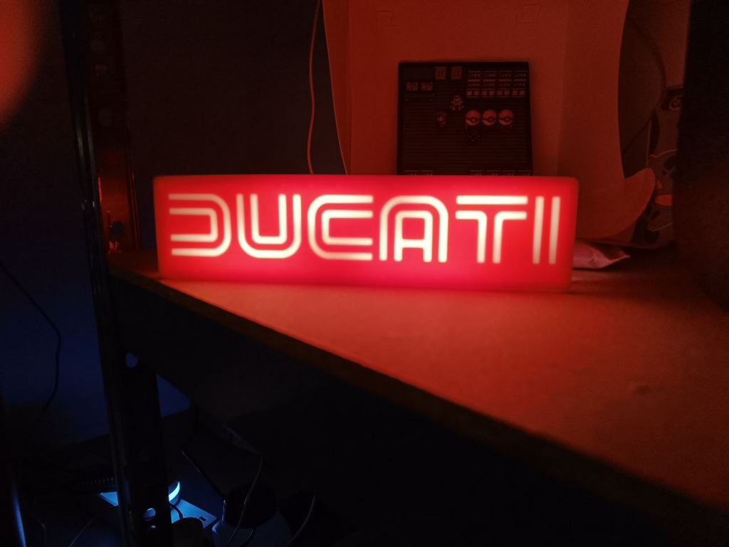 Ducati 1977-1985 logo Led Lamp