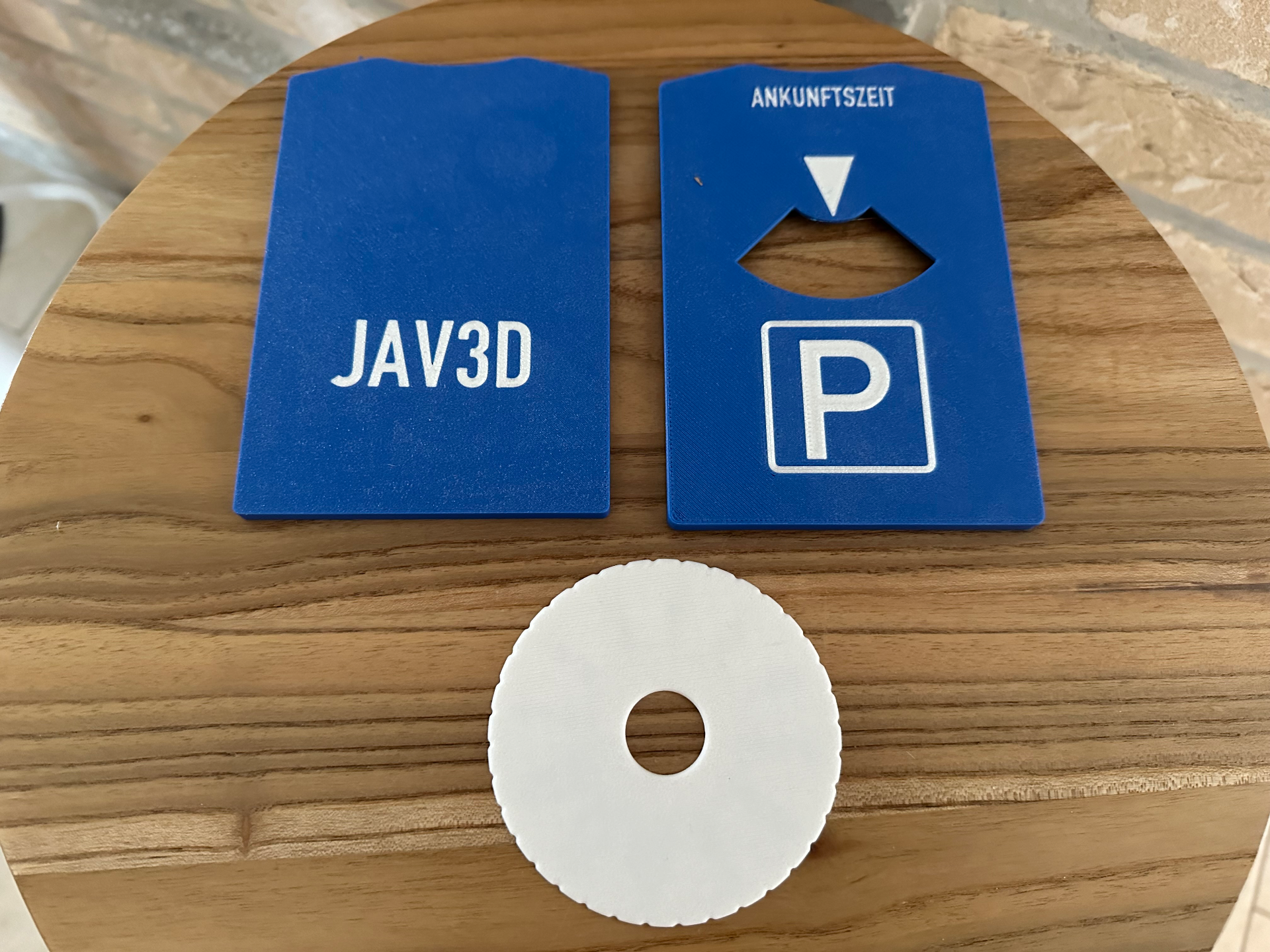 Stabile Parkscheibe deutsch / Kurzparker StVO