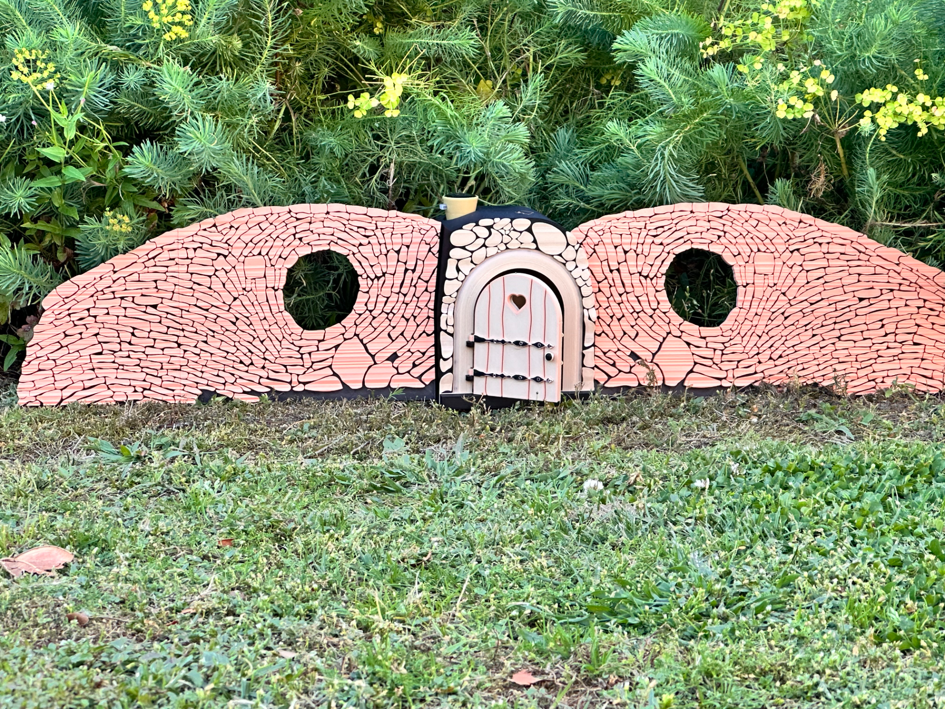 Fairy Door with Staircase, Solar-LED & Side panels