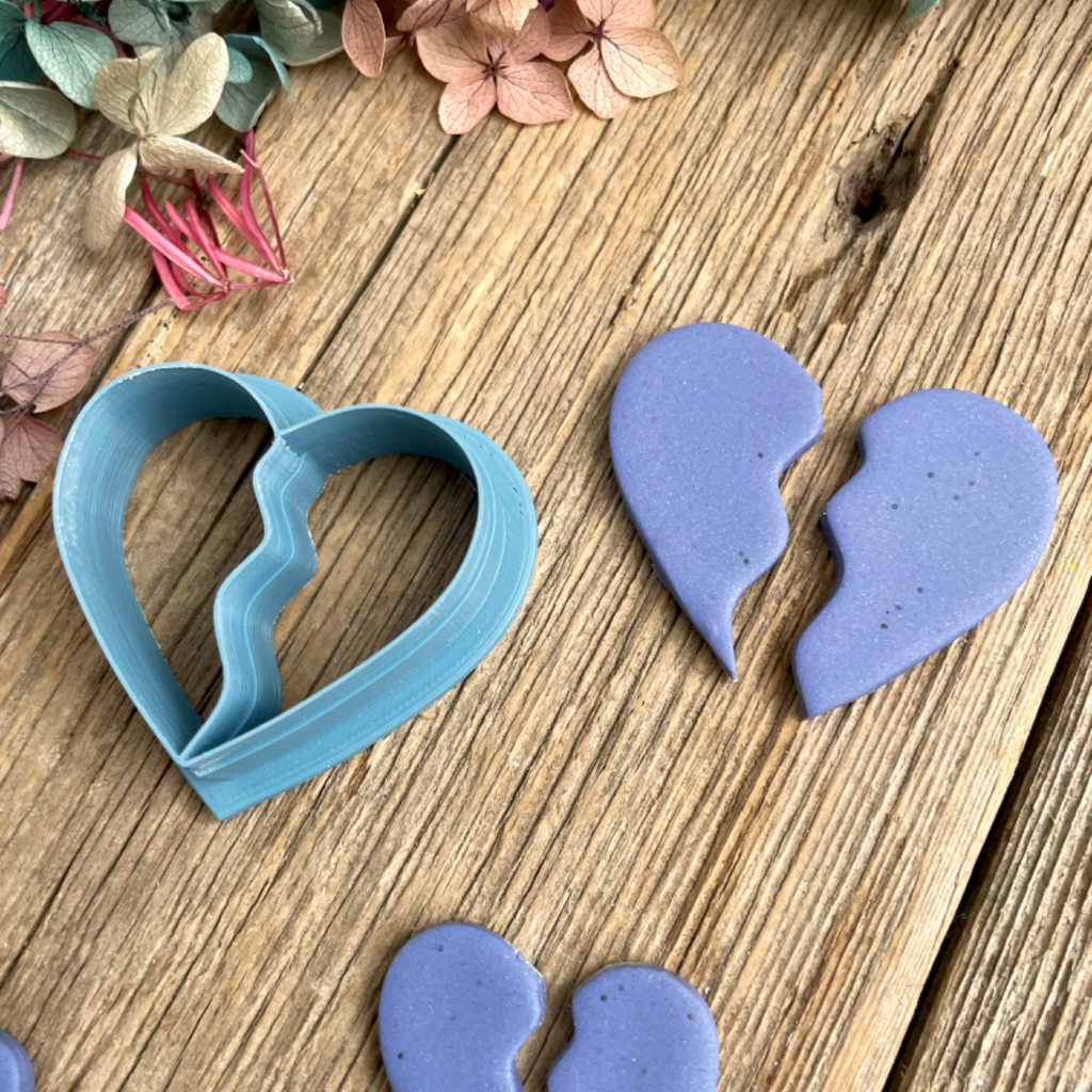 Best Friends Forever Heart Necklace Earring Cutter