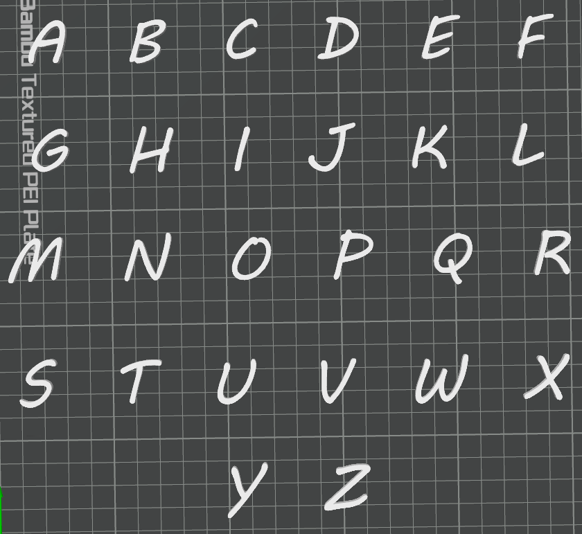 Alphabet Style -Slim Cartoon-