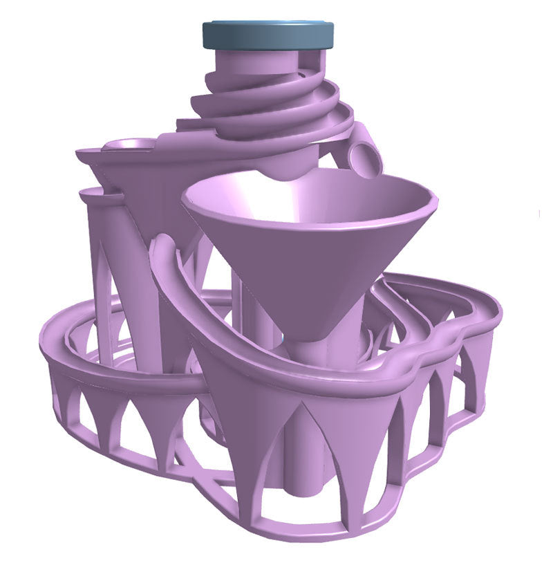 The Cyclone: triple lift, triple track marble machine