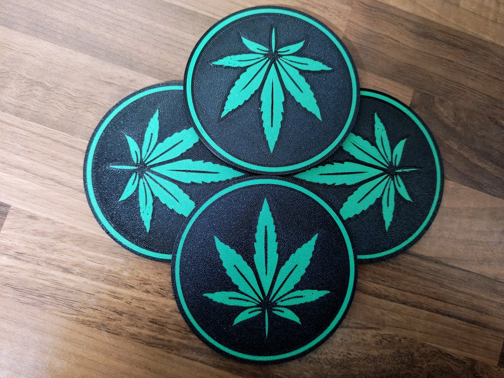 Weed, marijuana Coaster (free commercial licence)