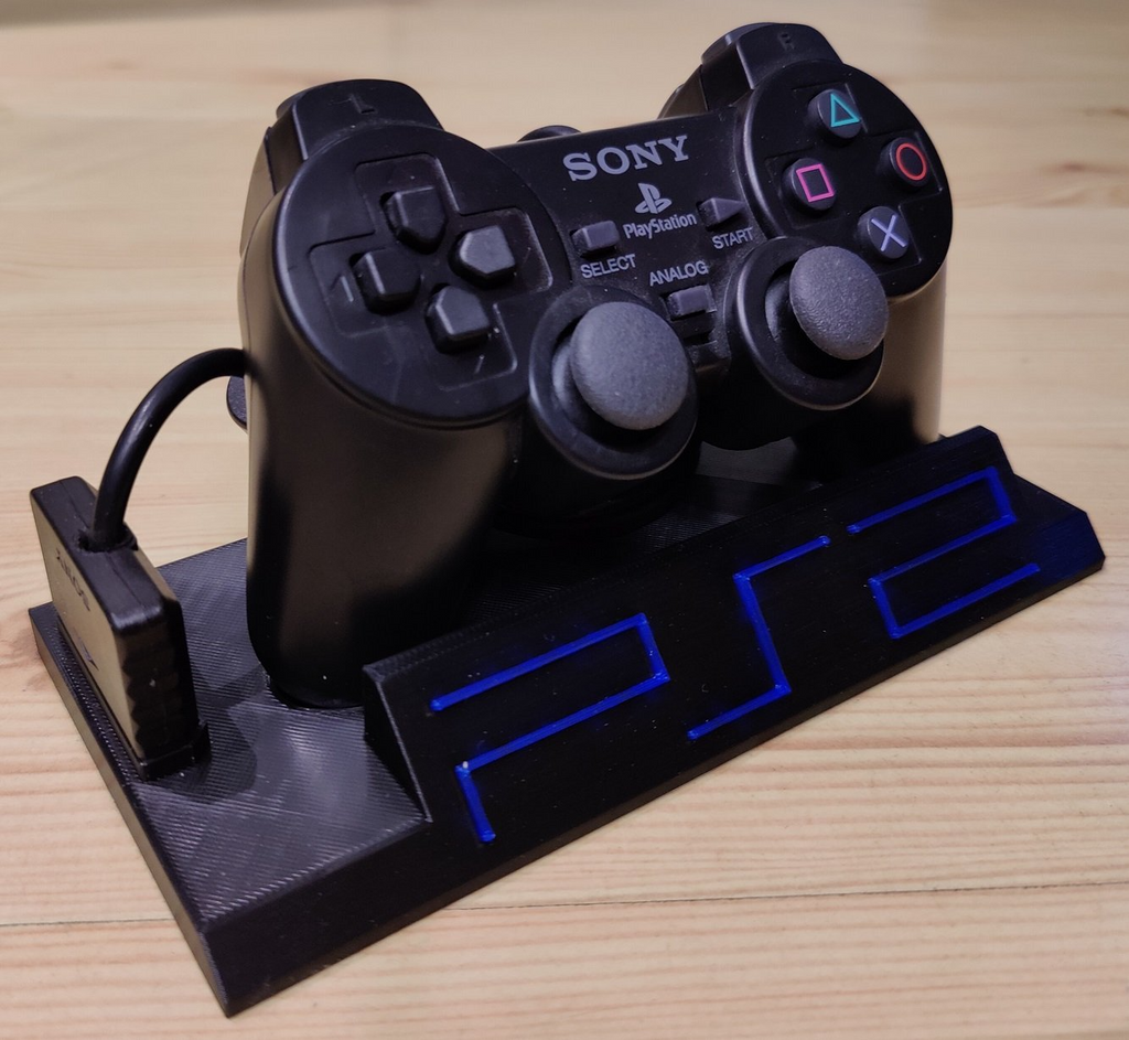 PS2 Controller Stand With Playstation 2 Logo