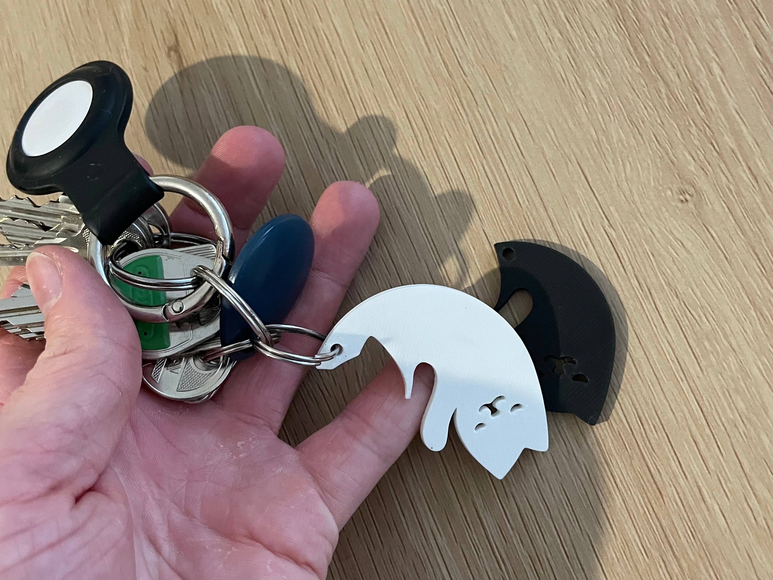 Couple Cats Keychain