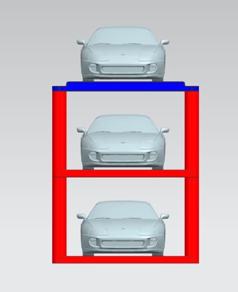 1/18 car model stackable rack