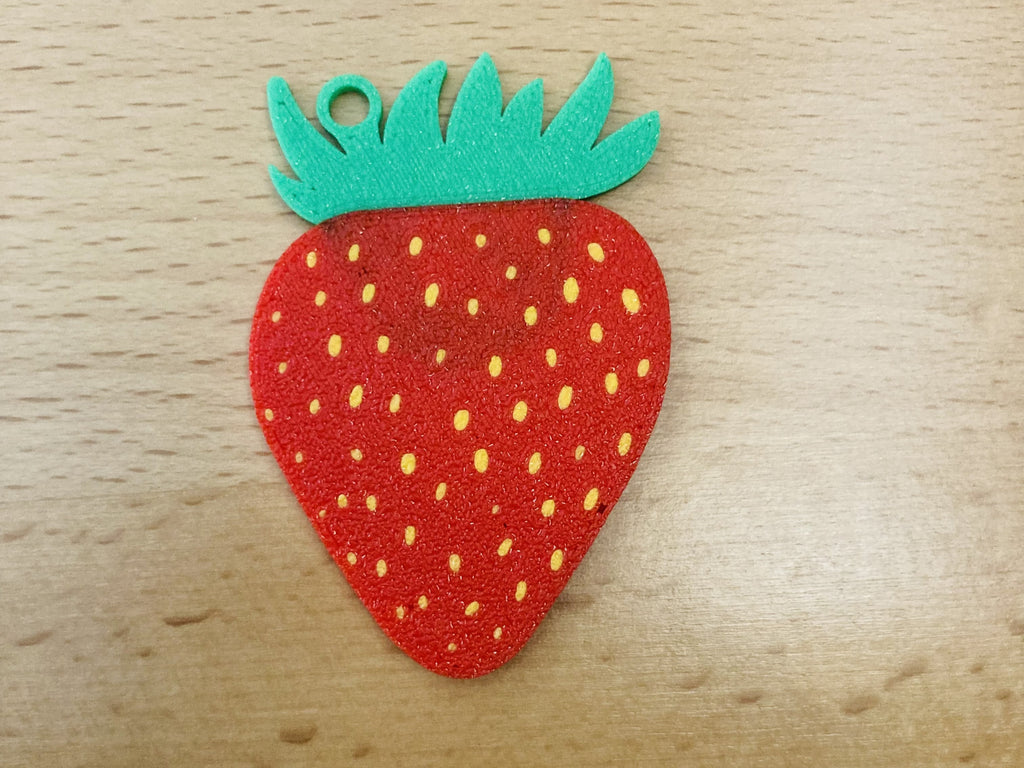 Strawberry Keychain - High and Low Detail Versions