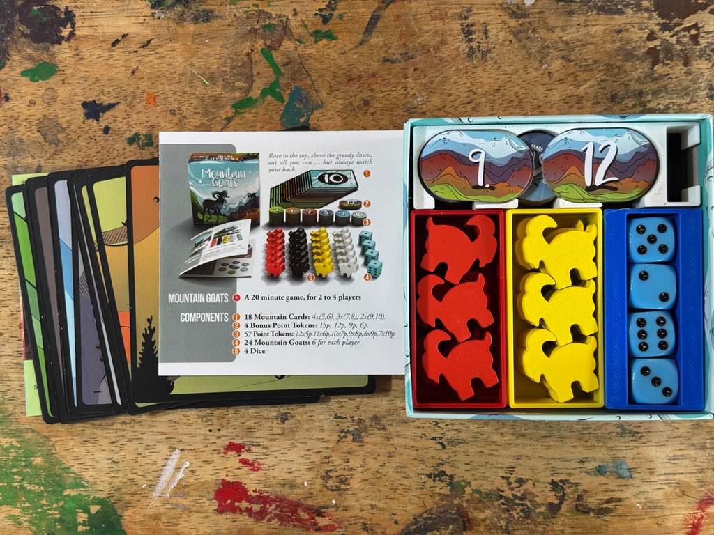 Mountain Goats board game insert hybrid