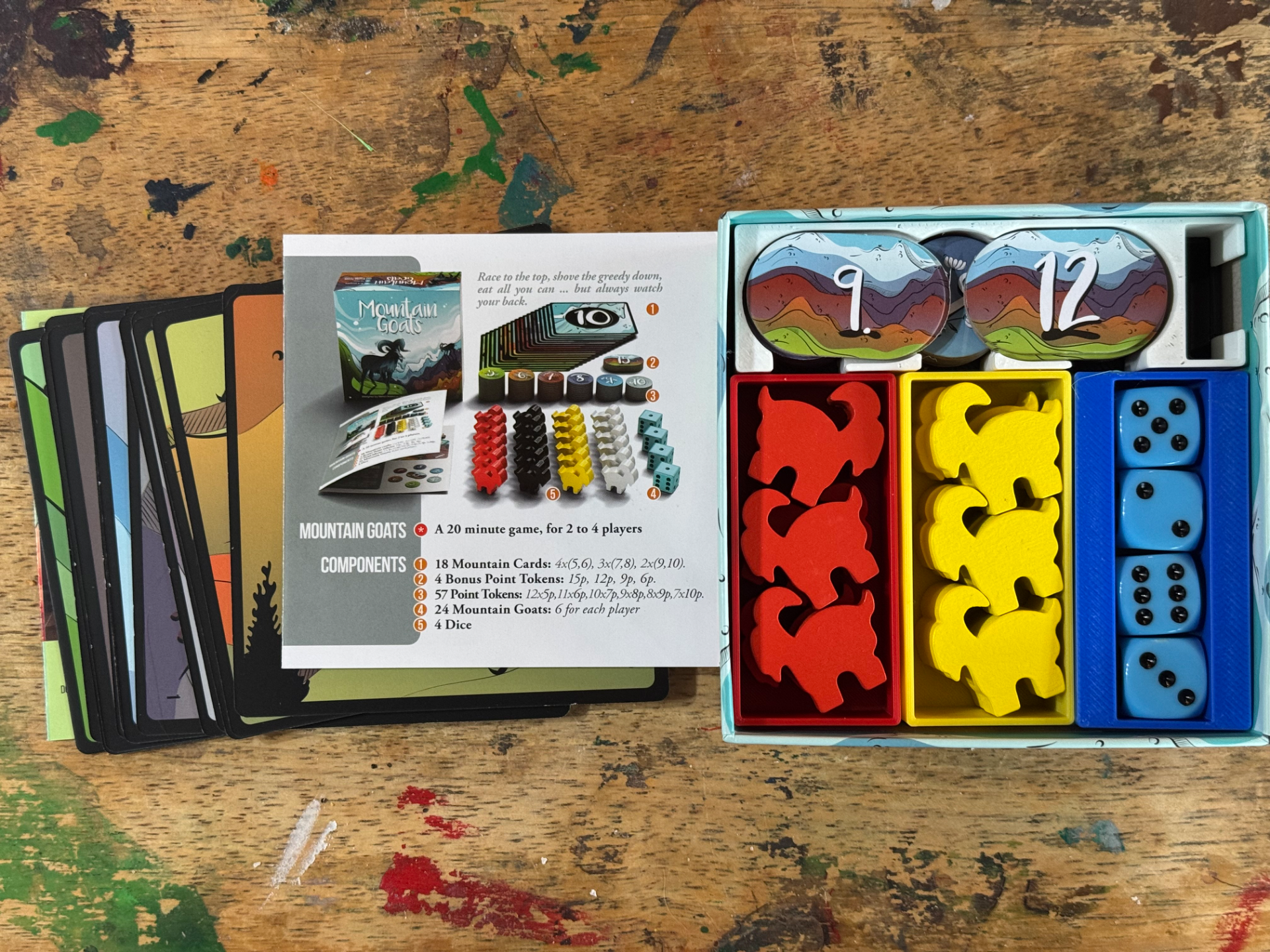 Mountain Goats board game insert hybrid