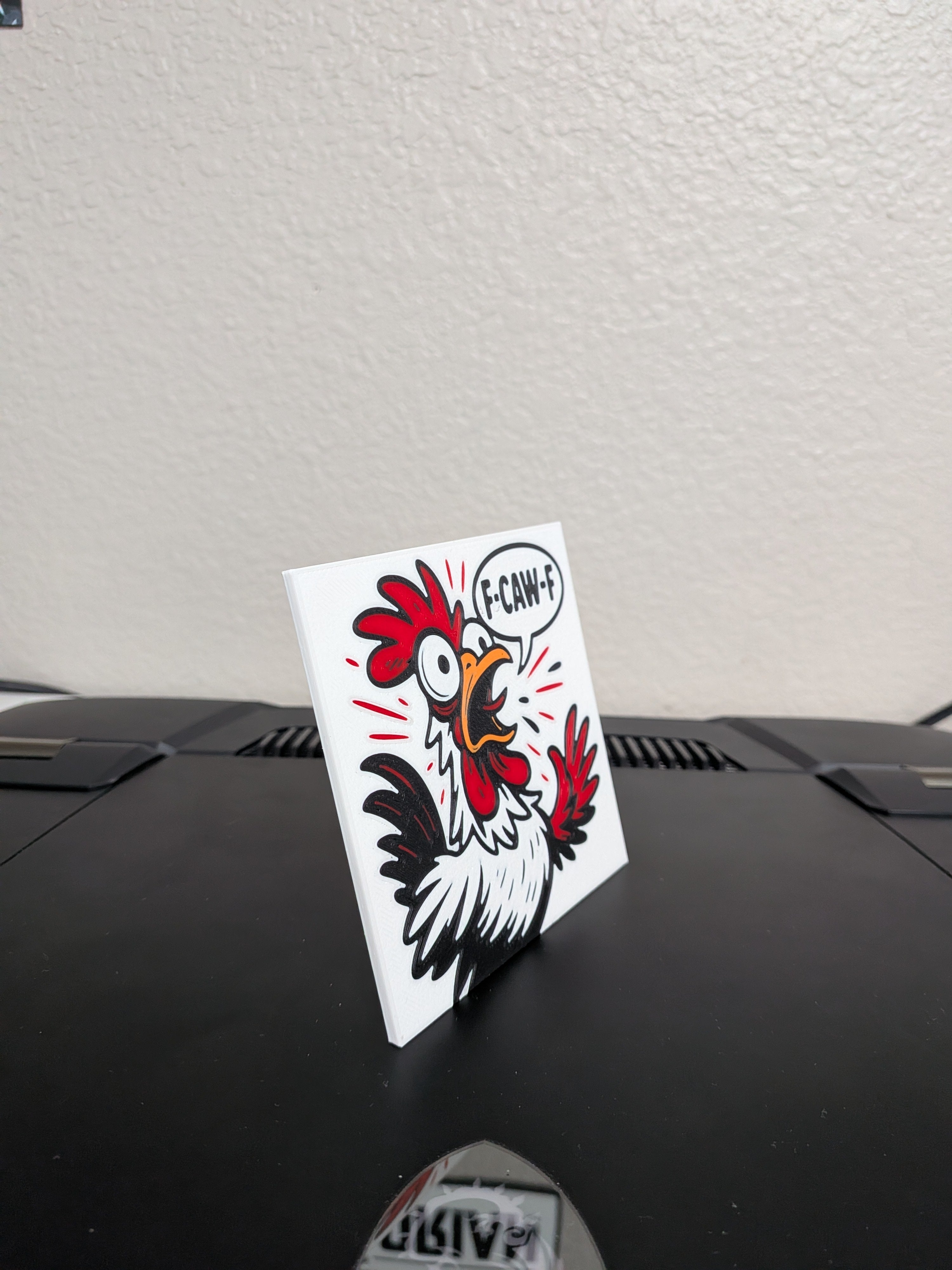 F-CAW-F Rooster art and keychain