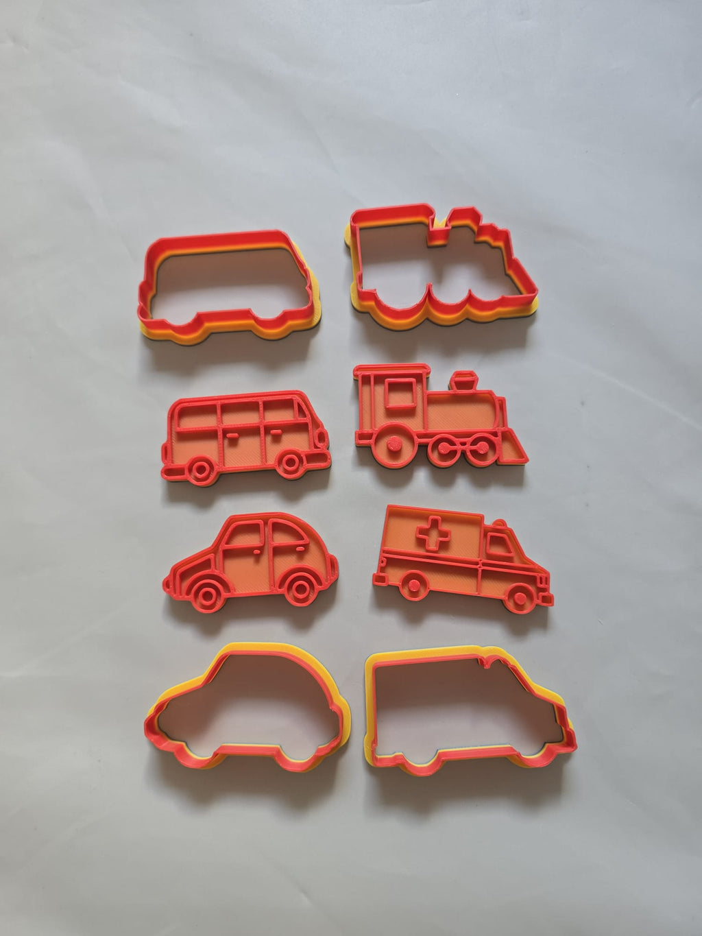 Car Vehicle Cookie Cutter Clay Playdoh Stamp Set