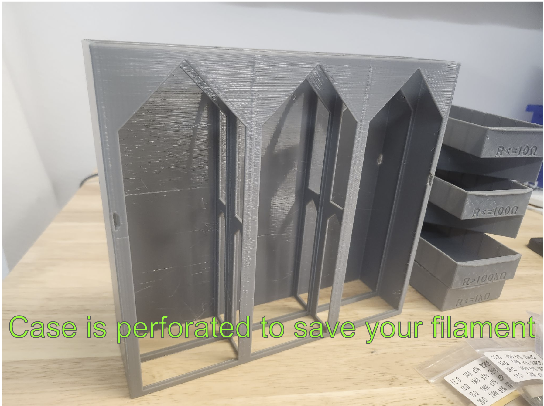 Maker drawers OpenSCAD parametric & print-in-place