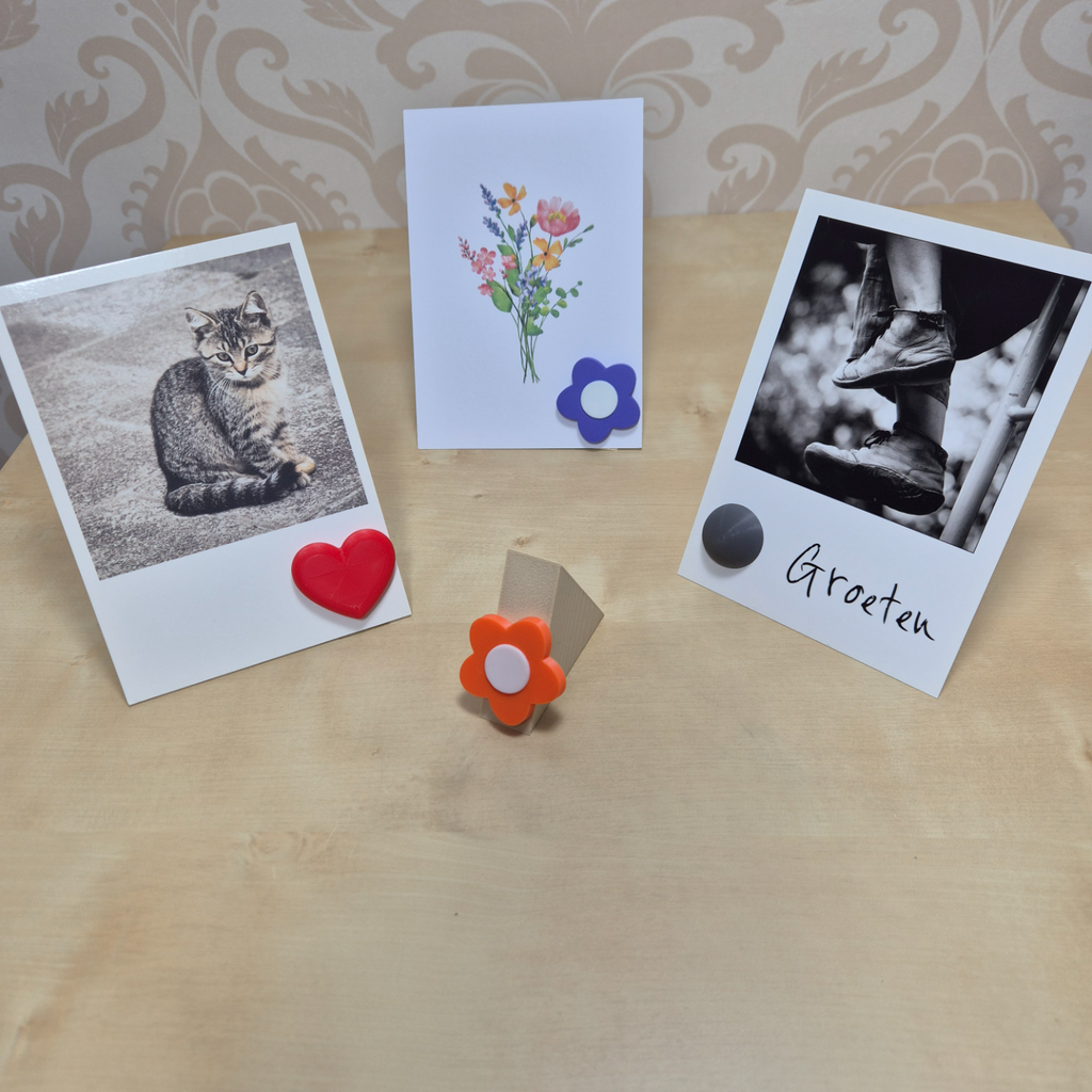 Magnetic Photo Card Holder with Decorative Magnets