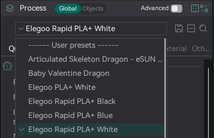 Fully Calibrated Profile - Elegoo Rapid PLA+ White