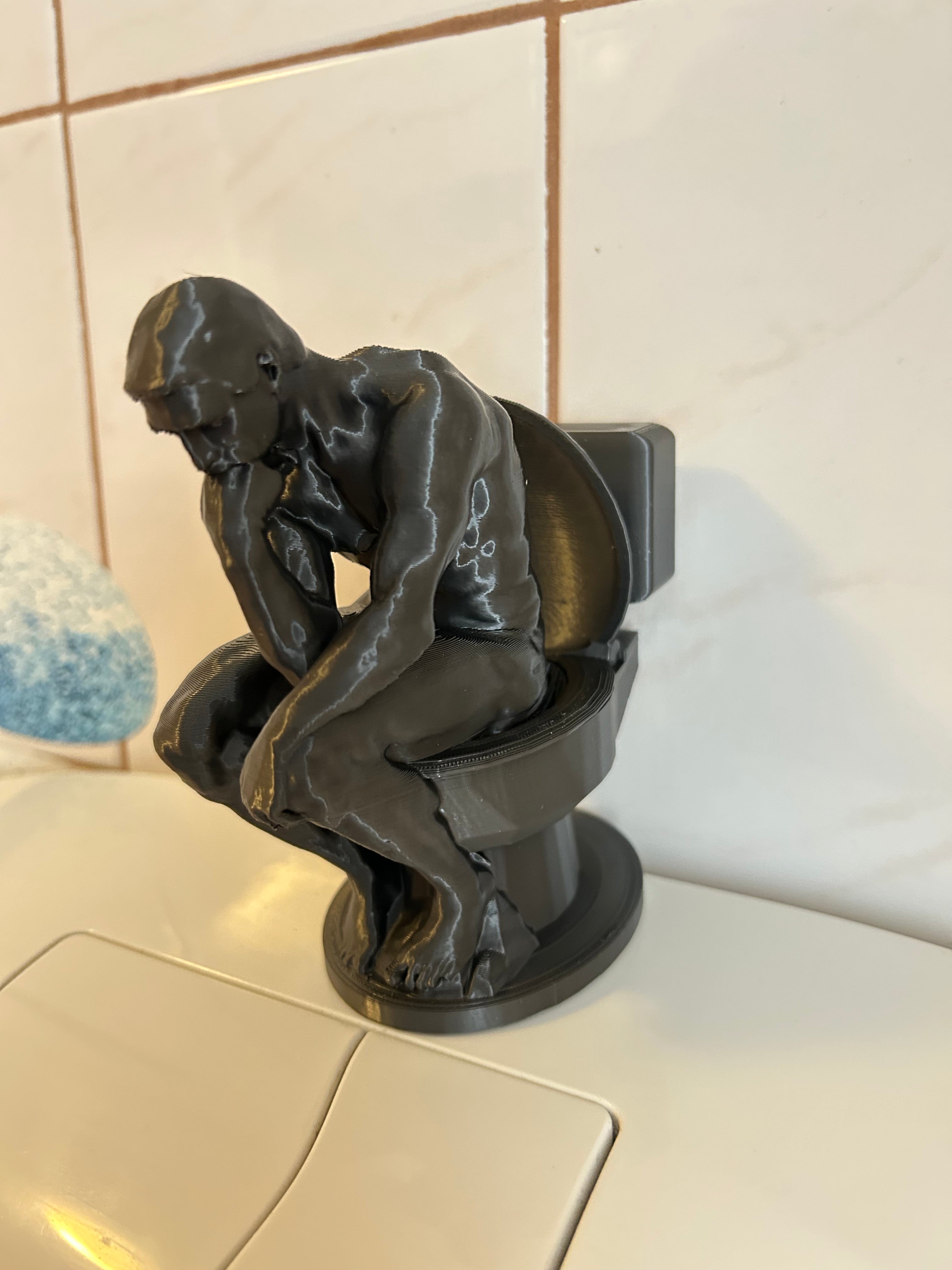 Der Denker auf dem Klo