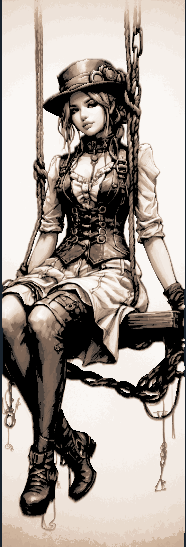 Victorian Era Window Washer Girl - Dressed for the daily Swing - Set of 3 Bookmarks