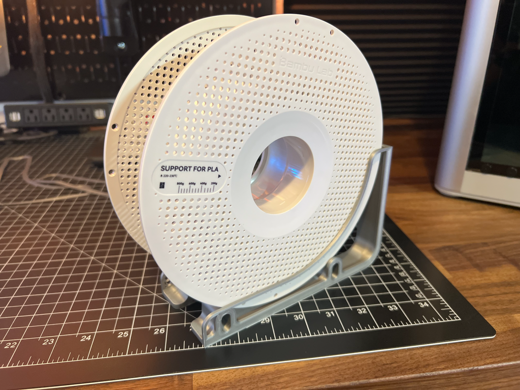 Filament Spool Holder for Wall Control Pegboard