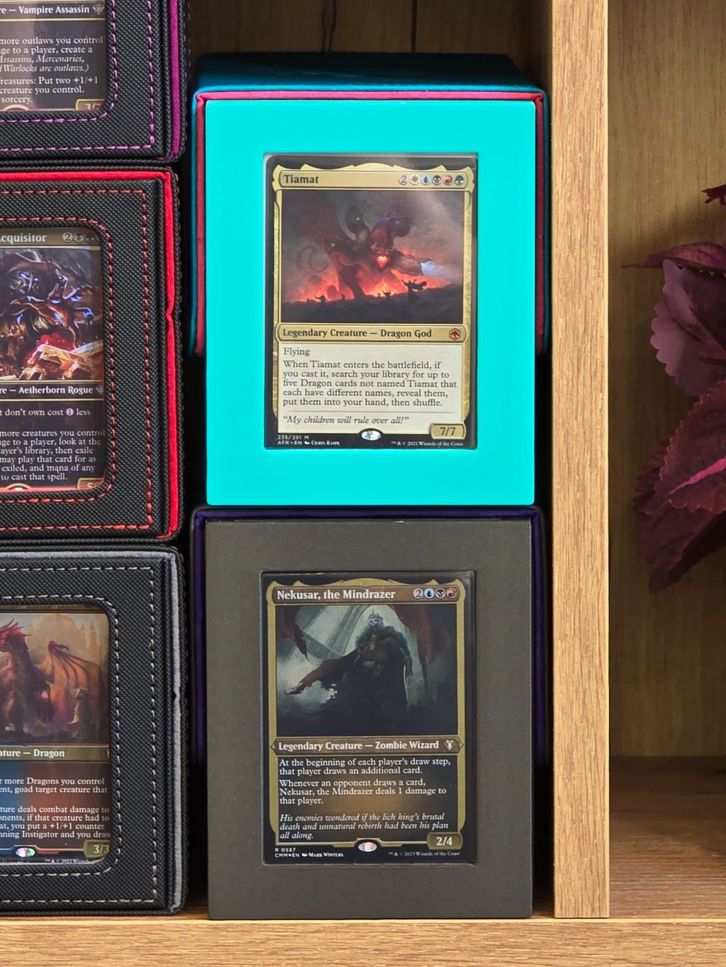 Commander card window for MTG Academic deck box