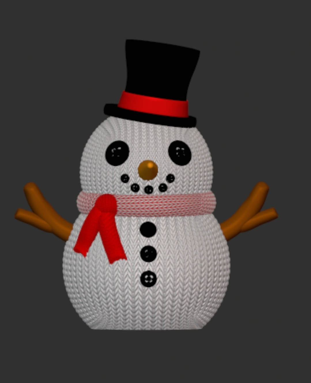 snowman CHUBBS knit LED tea light Lamp