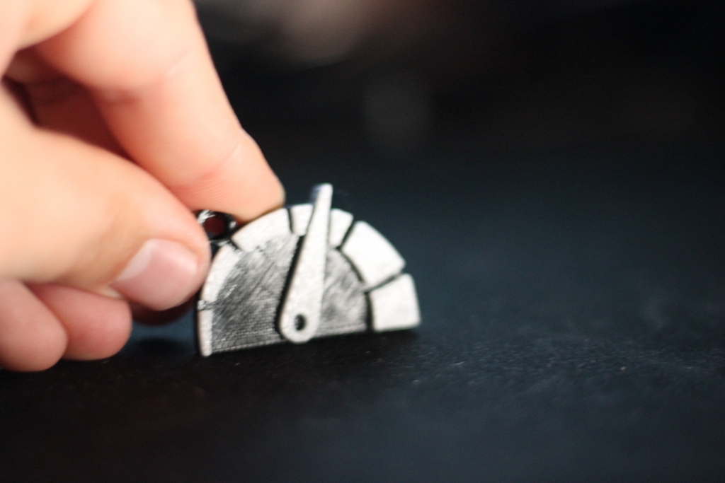 SPEEDOMETER/ACCELEROMETER CAR KEYCHAIN