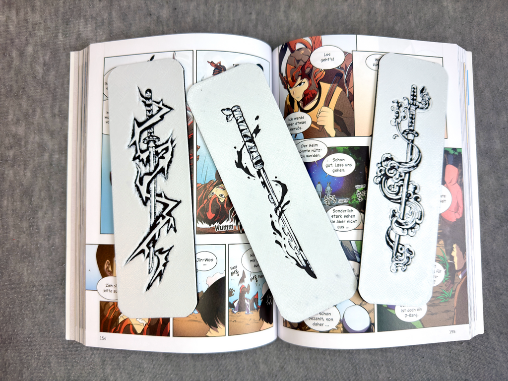 Epic Sword Bookmark Set|HueForge|Fantasy - Samurai