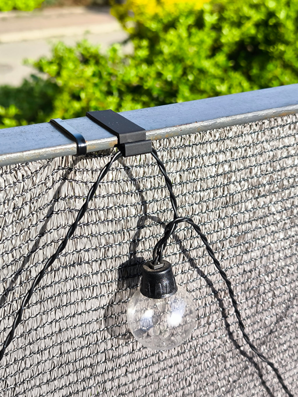 Balcony terrace hook for wires etc