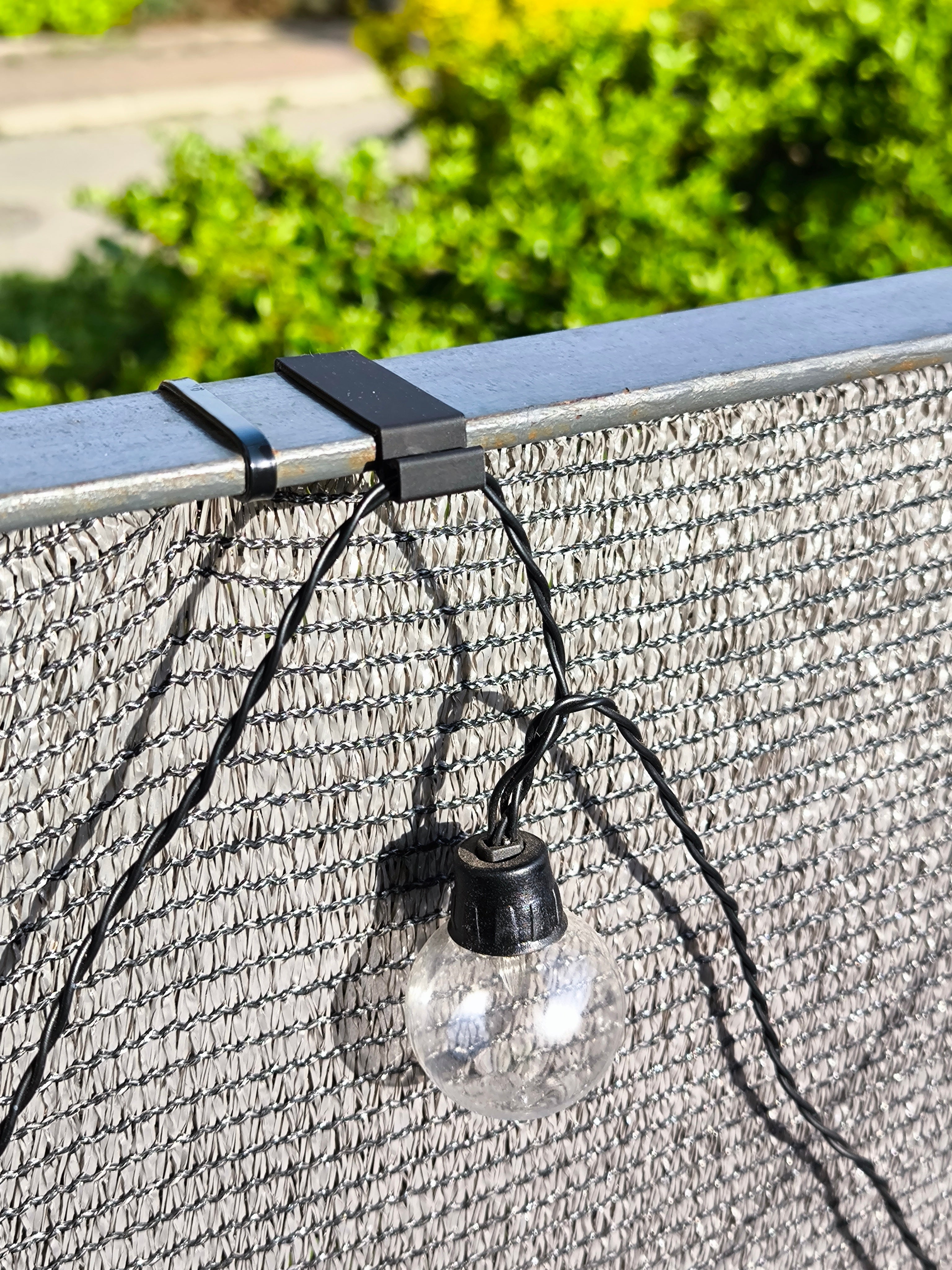 Balcony terrace hook for wires etc
