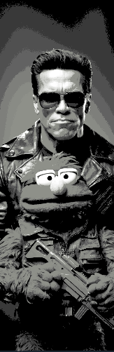 A Fun Set of 3 Bookmarks - The Terminator Muppet! Here to Save Kermit Conner and the World