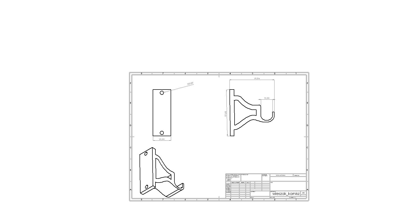 Curtain rod hanger 12mm