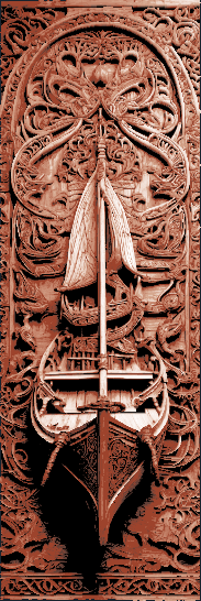 Set of 3 Bookmarks - Viking Nordic Knotwork Carving in wood of Longboats - Viking Ships