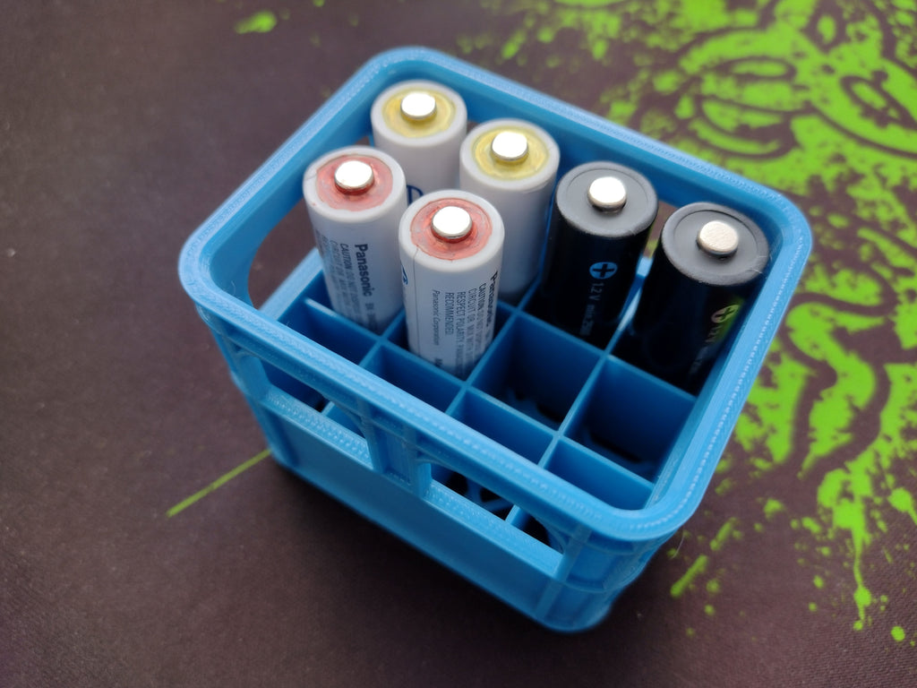 Customizable & stackable beer crate for all types of batteries
