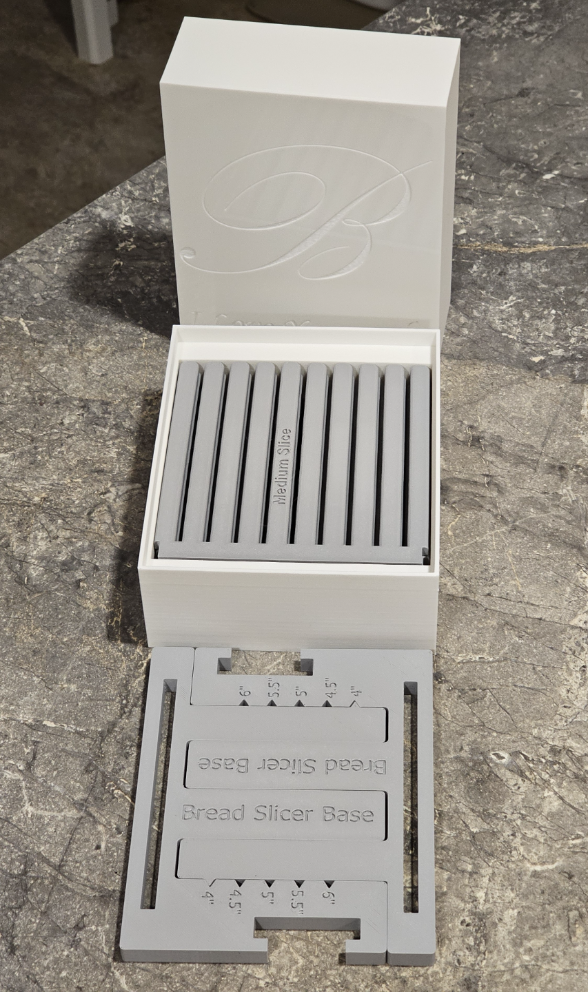 Bread Slicer, Two Sizes, Adjustable w/ Storage Box