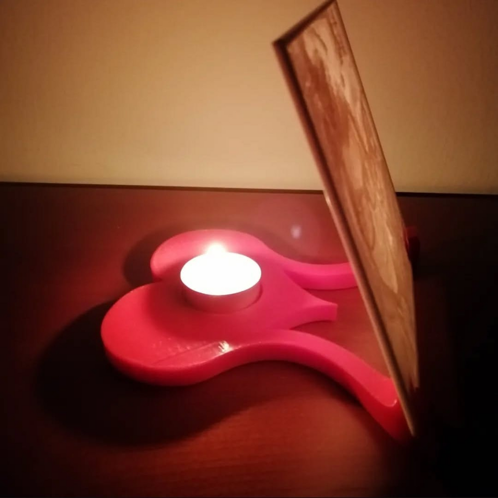 Heart-Shaped Lithophane Candle Holder