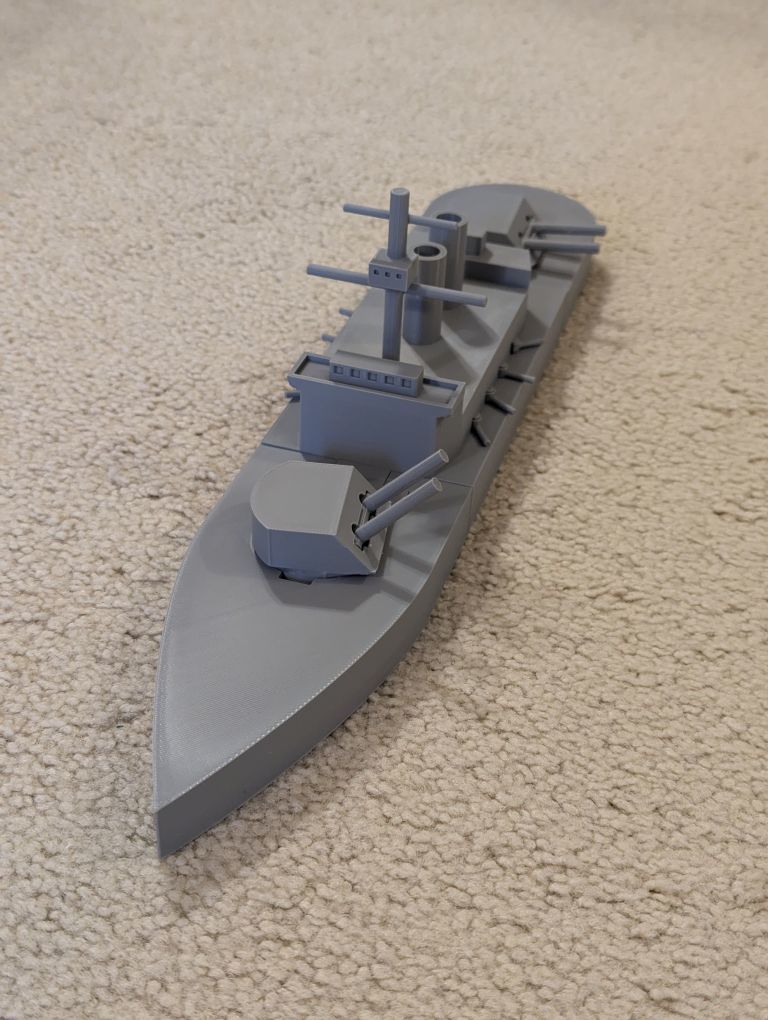 Simple Large Battleship (Snapfit Turrets and Hull)