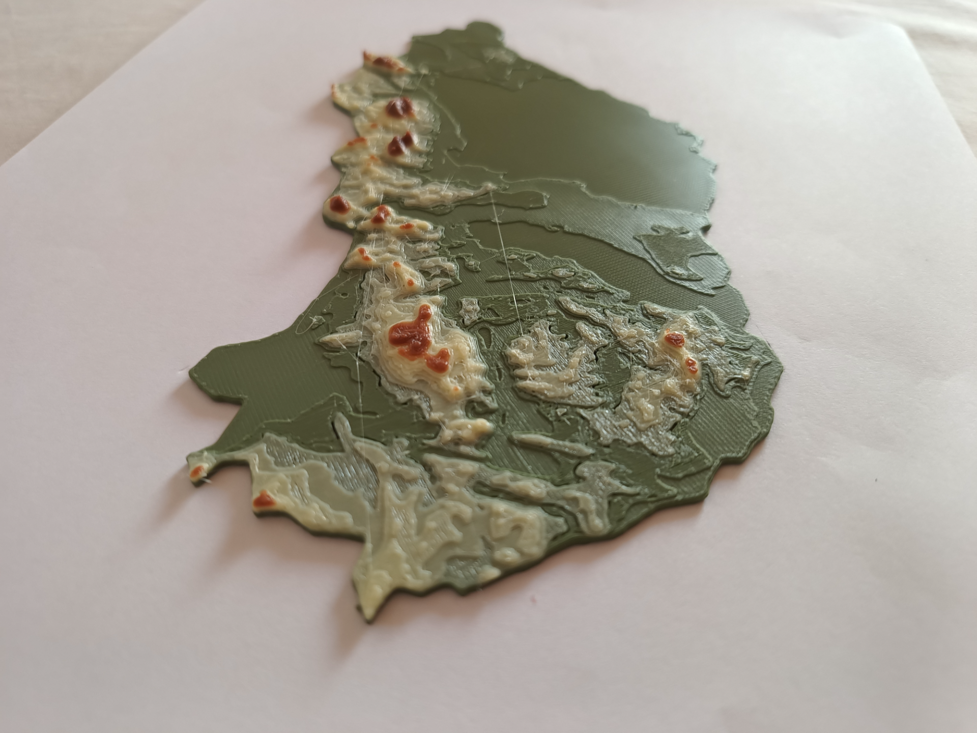 Terrain Map - Colored - Hungary - No AMS Nedded