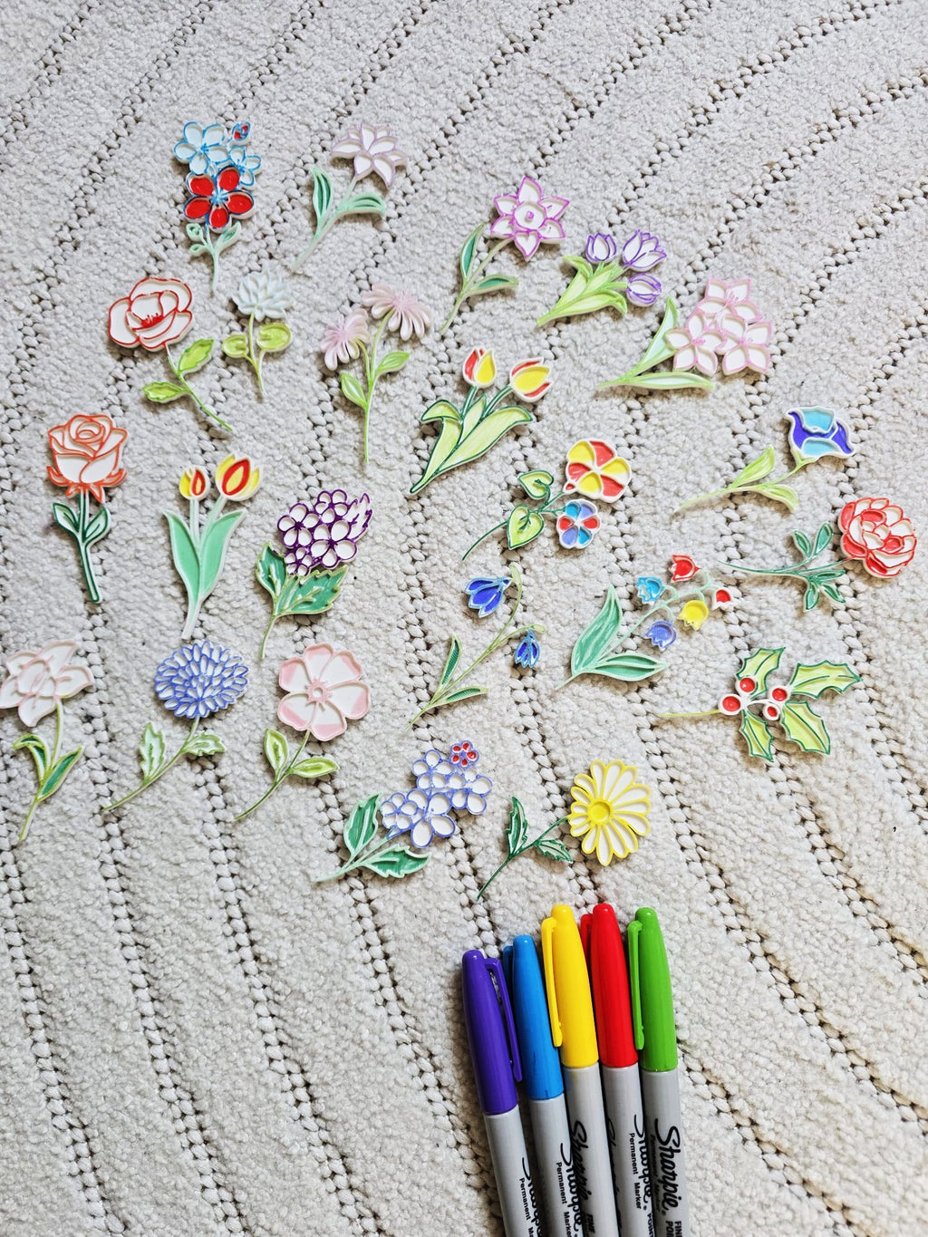 Mothersday Mom Mother Coloring Flower Set Gift
