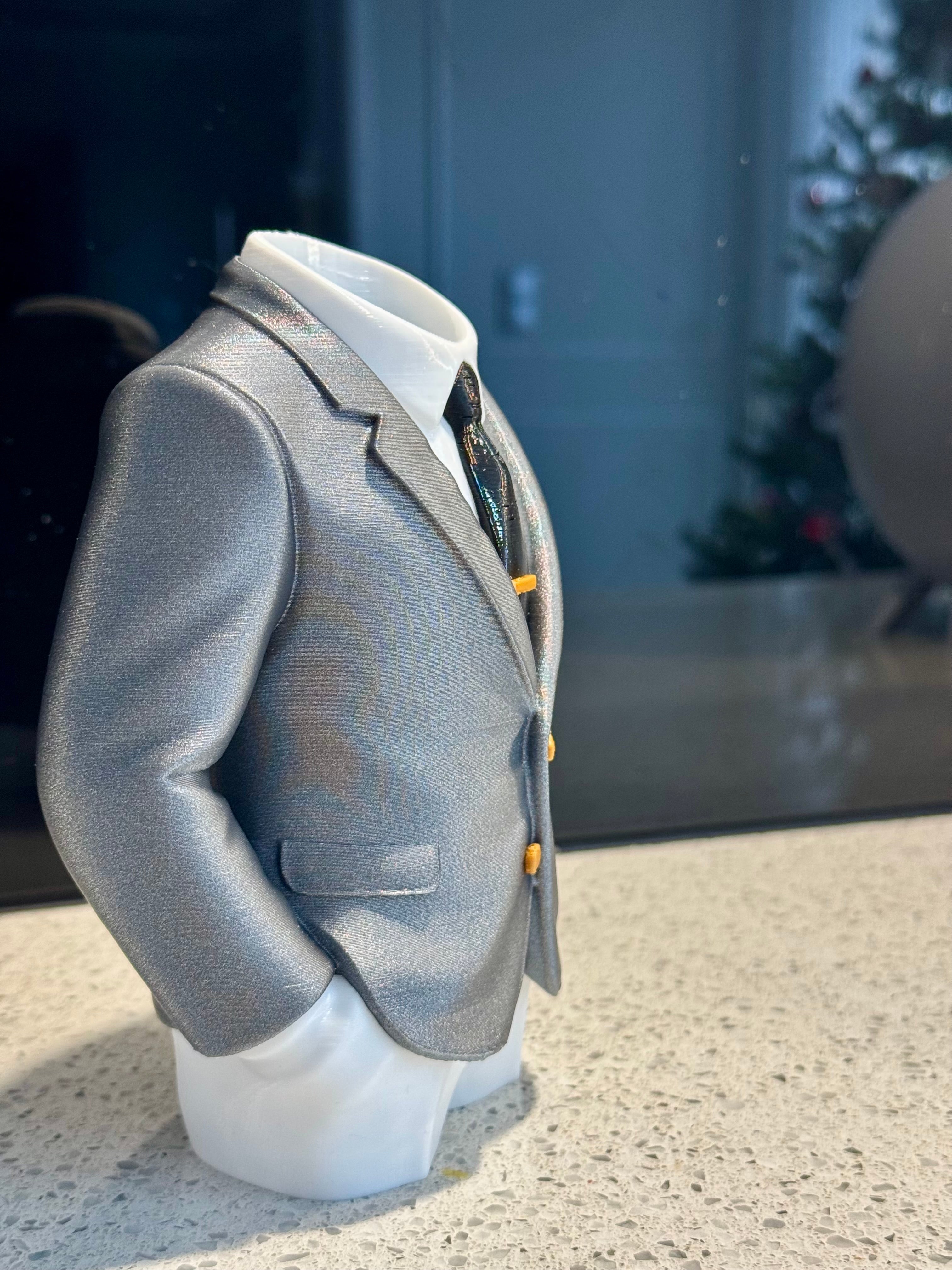 Gentleman Suit Pen Holder - Office Decor Organizer