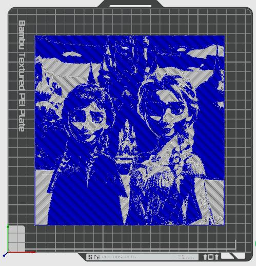 Lithopane - Frozen - Elsa and Anna Castle
