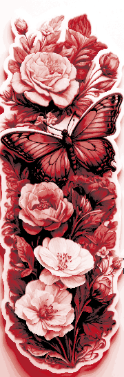 Butterflies among the Roses and other Flowers - Set of 3 Bookmarks